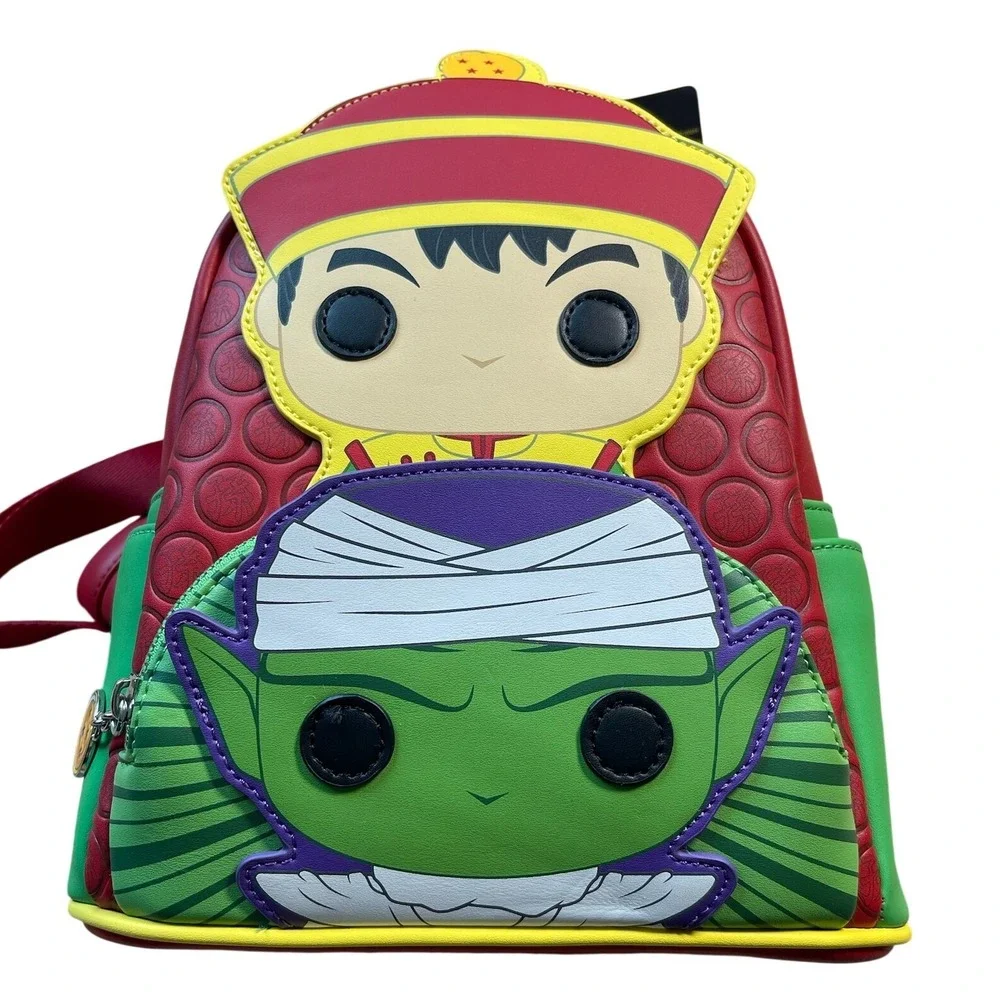 Loungefly Dragon Ball Z Gohan Piccolo Funko Pop Mini Backpack Red Green New